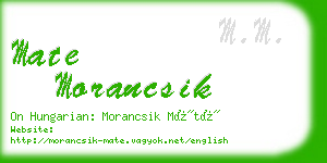 mate morancsik business card